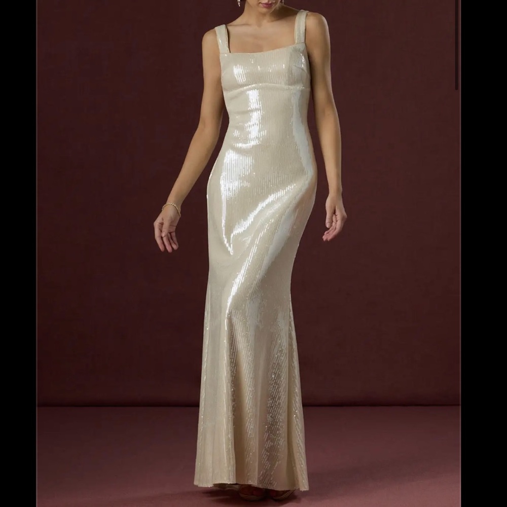 Azazie White Sequin Dress
